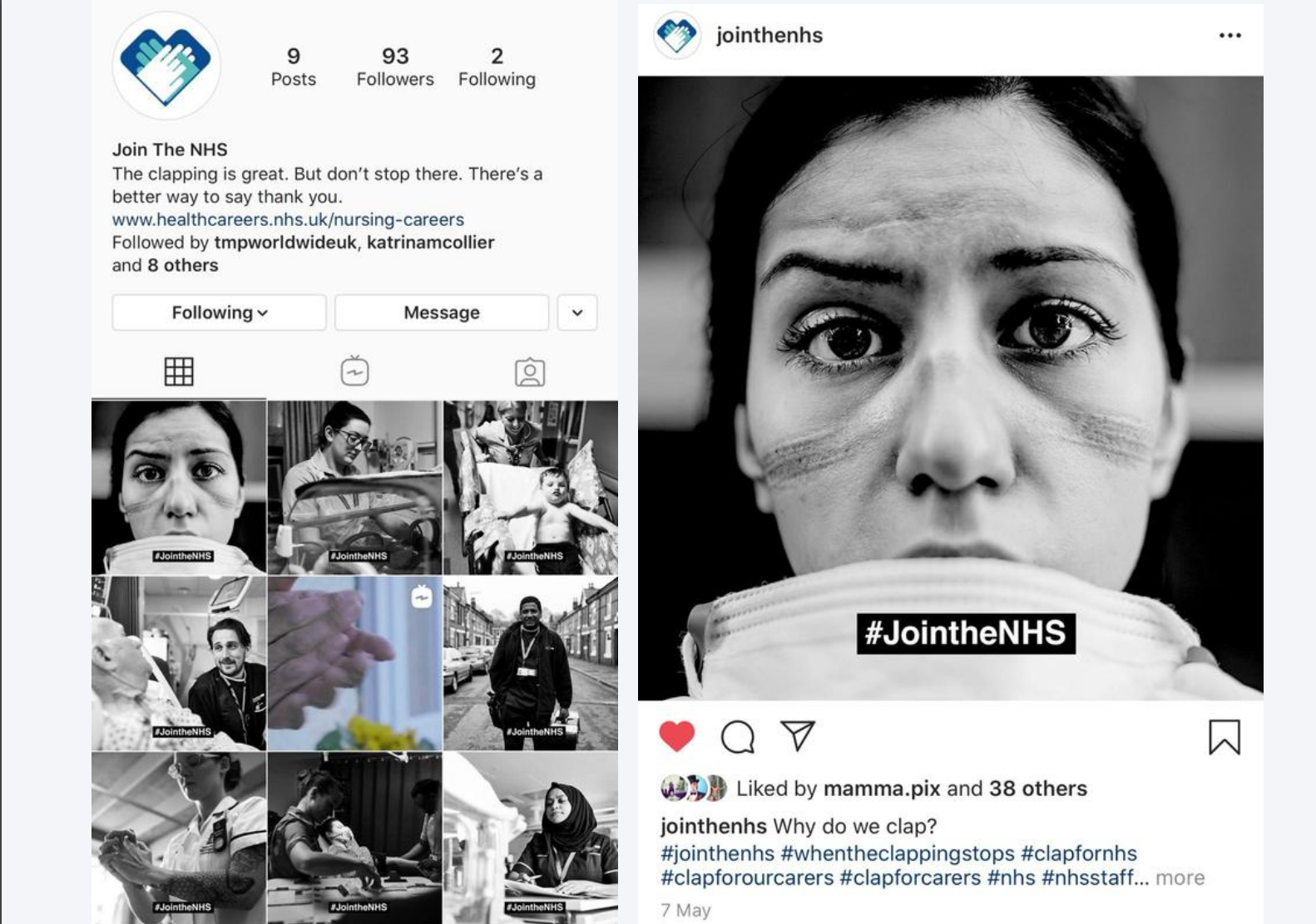 NHS Instagram Campaign - PeopleScout x Content Marketing Pod